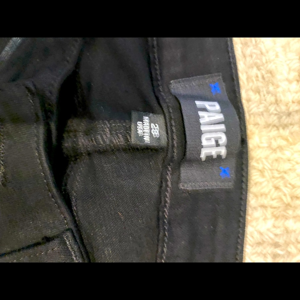 Paige Skyline skinny black shadow jeans.